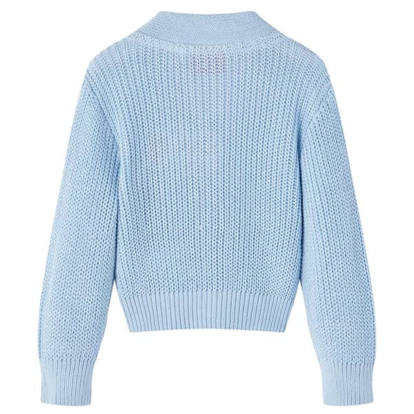 Strikket cardigan til børn str. 92 blå