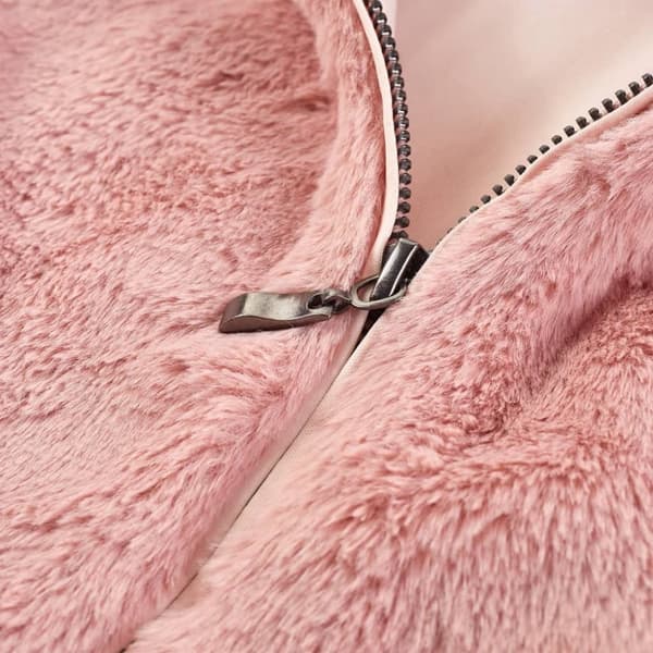 Kappa för barn konstpäls rosa 128