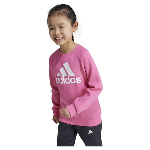 Adidas Essentials Logo Fleece Set Rosa 7-8 Years Pojke