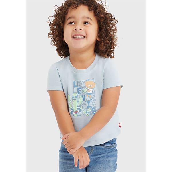 Levi´s ® Kids Critter Stacked Logo Kortärmad Uppsättning Blå 12 Months
