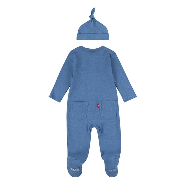 Levi´s ® Kids Footed Coverall Långärmad Uppsättning Blå 6 Months