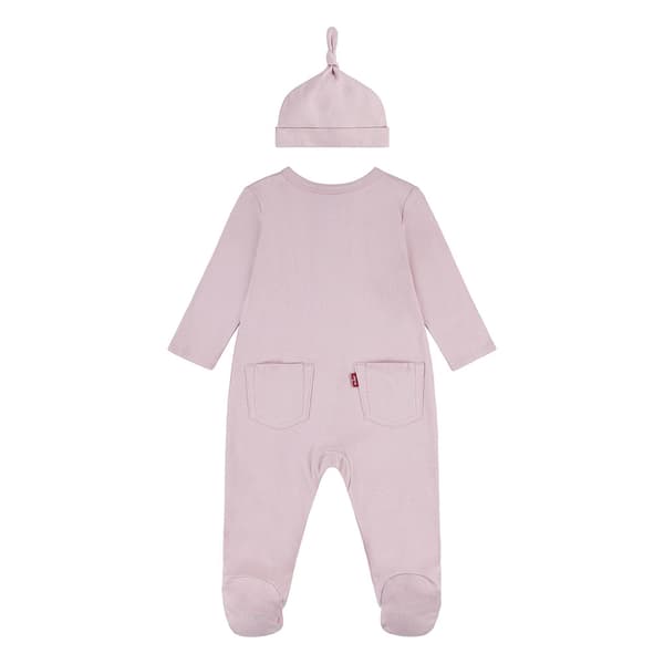 Levi´s ® Kids Footed Coverall Långärmad Uppsättning Rosa 6 Months