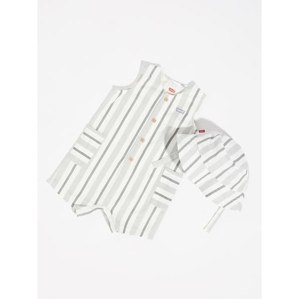 Levi´s ® Kids Stripe Romper Set Utan ärmar Flerfärgad 3 Years