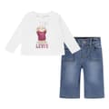 Miniatyrbild 1 av 8: Levi´s ® Kids Långärmad Uppsättning 2 Enheter Vit,Blå 18 Months