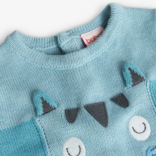 Boboli Knit Långärmad Uppsättning Blå,Grå 9 Months