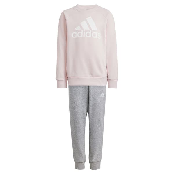 Adidas Essentials Logo French Terry Sæt Grå,Rosa 6-7 Years Dreng