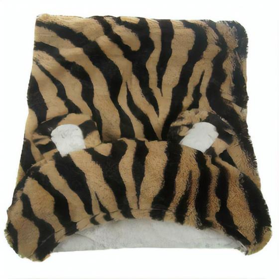 wrap filt tiger plysch 76 x 102 cm brun/svart