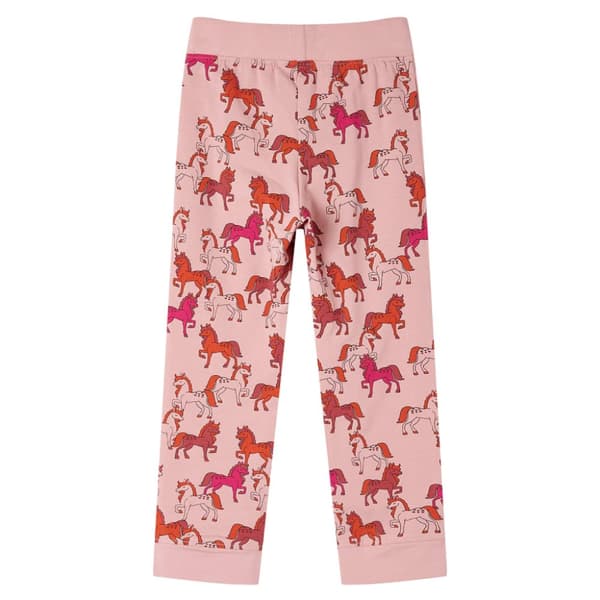 Pyjamas med långa ärmar för barn ljusrosa 116