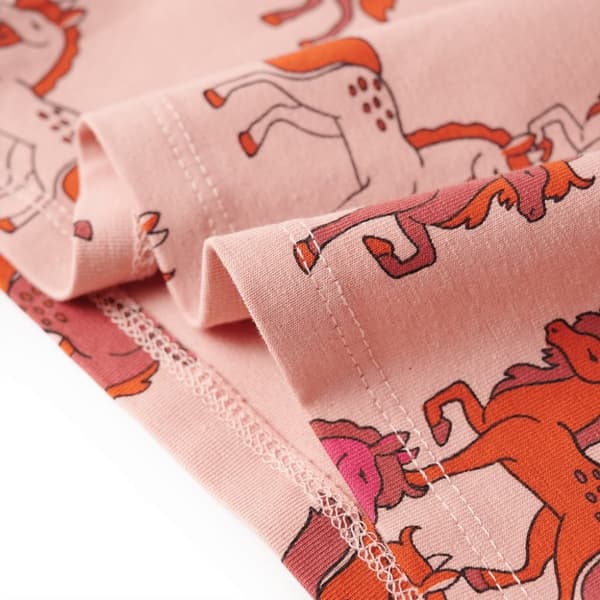 Pyjamas med långa ärmar för barn ljusrosa 116