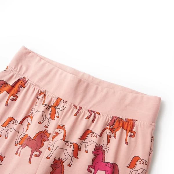Pyjamas med långa ärmar för barn ljusrosa 116