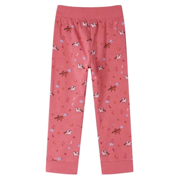 Lasten pitkähihainen pyjama vanha pinkki 92
