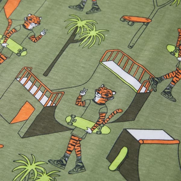 Lasten lyhythihainen pyjama vaalea khaki 116
