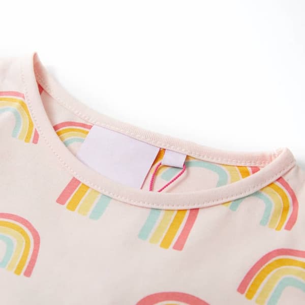 Barnpyjamas med korta ärmar blekrosa 116