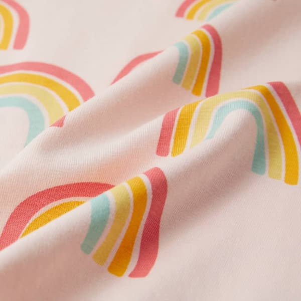 Barnpyjamas med korta ärmar blekrosa 116