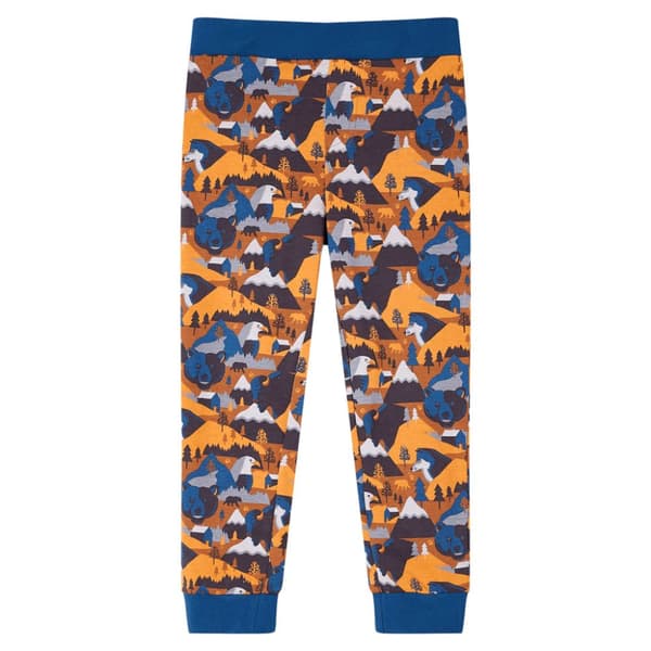 Pyjamas med långa ärmar för barn konjaksbrun 92