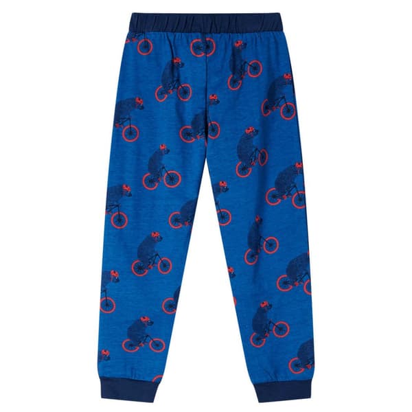 Pyjamas med långa ärmar för barn petrolblå 104