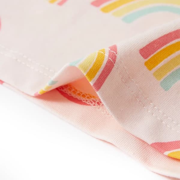 Barnpyjamas med korta ärmar blekrosa 128