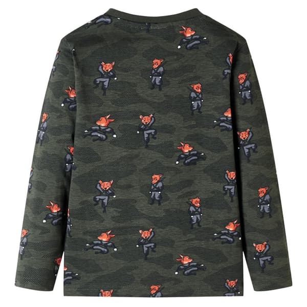 Lasten pitkähihainen pyjama khaki 128