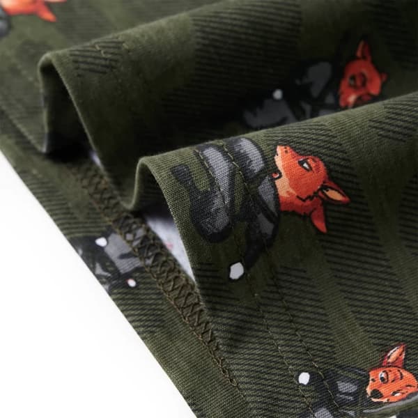 Lasten pitkähihainen pyjama khaki 128