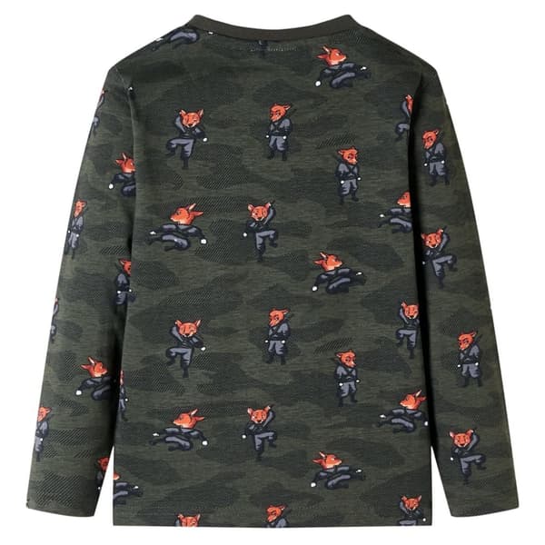 Lasten pitkähihainen pyjama khaki 116