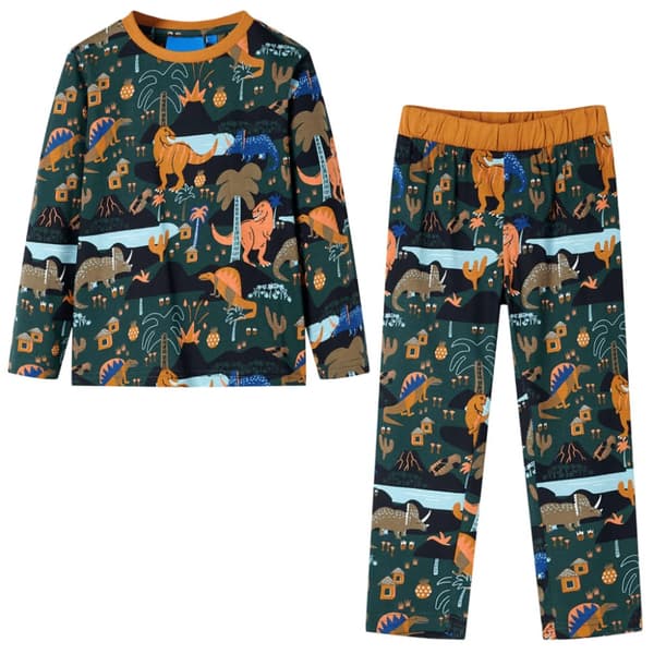 Pyjamas til børn str. 116 mørkegrøn