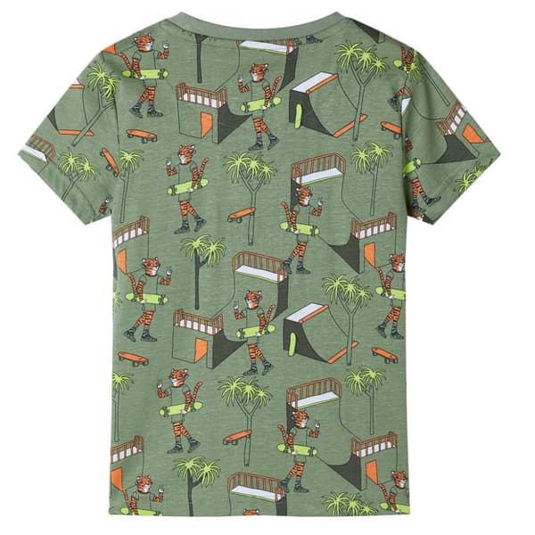 Lasten lyhythihainen pyjama vaalea khaki 92