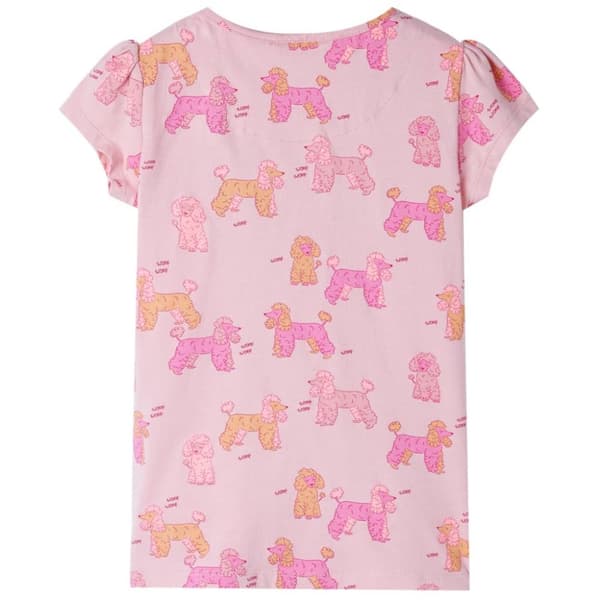 Lasten lyhythihainen pyjama vaaleanpunainen 128