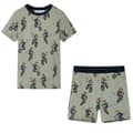 Pikkukuva 1 / 10: Lasten lyhythihainen pyjama vaalea khaki 128