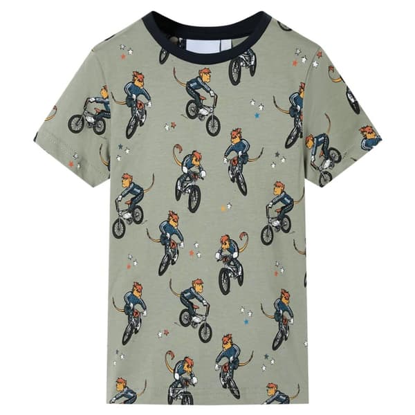 Barnpyjamas med korta ärmar ljus khaki 104 -  Nattkläder för barn