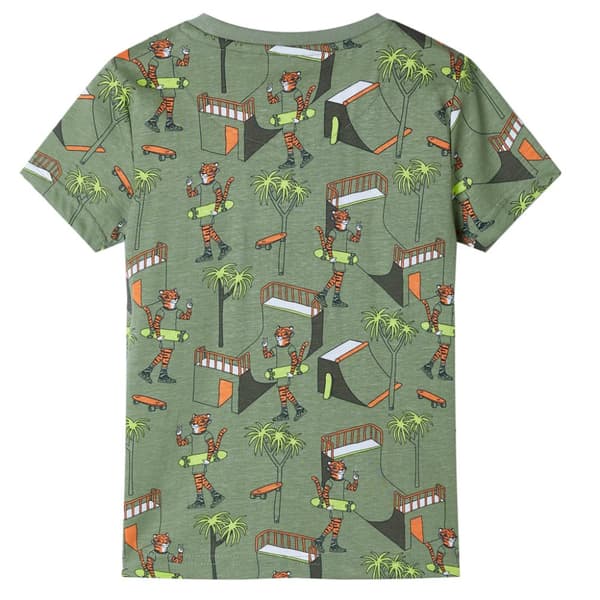Pyjamas med korta ärmar för barn ljus khaki 104 -  Nattkläder för barn