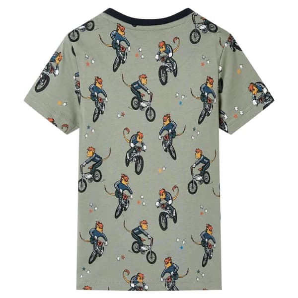 Lasten lyhythihainen pyjama vaalea khaki 116 -  Lasten Yövaatteet