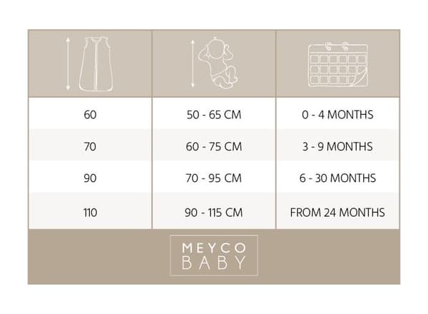 Meyco Baby Animal babysovsäck med dragkedja i ärmar - flerfärgad - 70 cm - 2,5 TOG