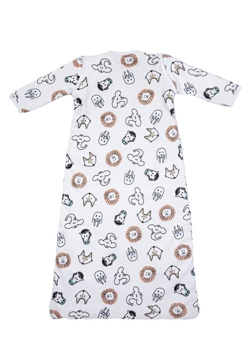 Meyco Baby Animal babysovsäck med dragkedja i ärmar - flerfärgad - 70 cm - 2,5 TOG