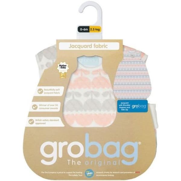 THE GRO COMPANY Grobag Baby Sleep Bag - Jacquard Blushing Tulips - TOG 2,5 - 18-36 månader