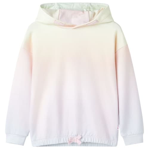 Barnhoodie stjärnvit 140