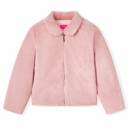 Kappa för barn konstpäls rosa 140