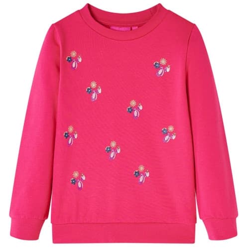 Tröja för barn stark rosa 128