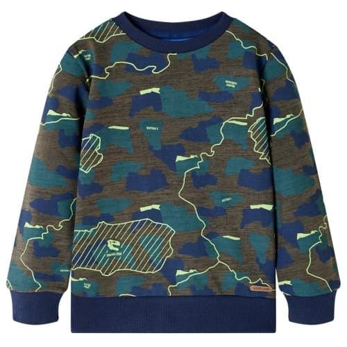 Tröja för barn mörk khaki melange 104