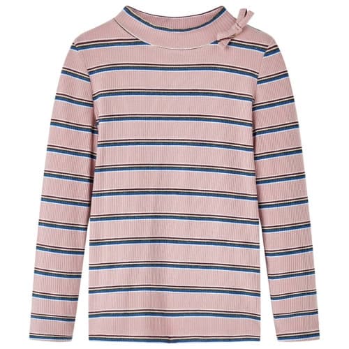 T-shirt med långa ärmar för barn ljusrosa 92