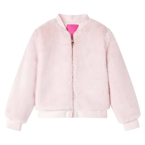 Jacka för barn konstpäls rosa 104
