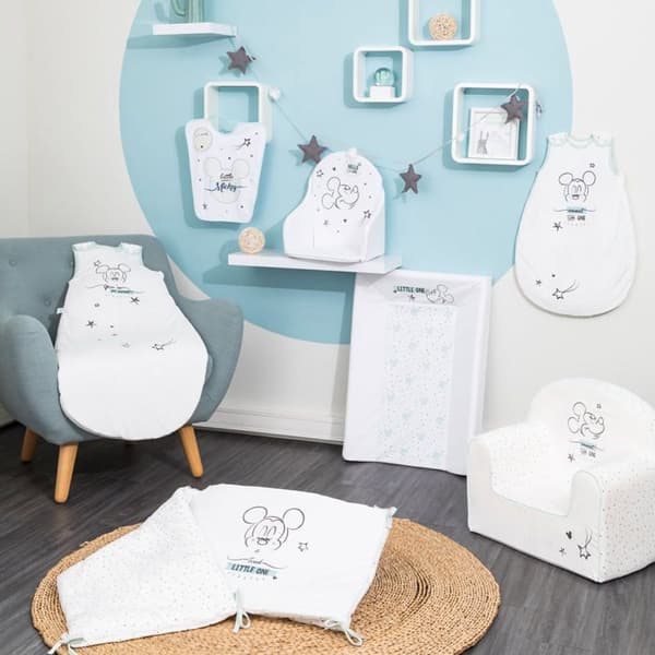 DISNEY Mickey Sovsäck 0-6 månader - 65 cm Vit/Grön