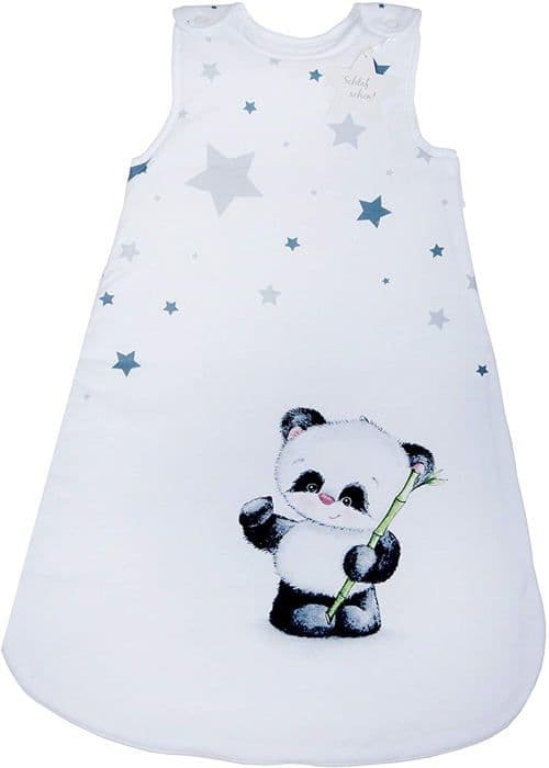 Herding - 3385201235 - Baby Best Sovsäck, Panda, 70 cm, Cirkulär dragkedja och tryckknappar, Vit
