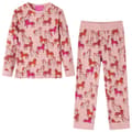 Miniatyrbild 1 av 2: Pyjamas med långa ärmar för barn ljusrosa 104