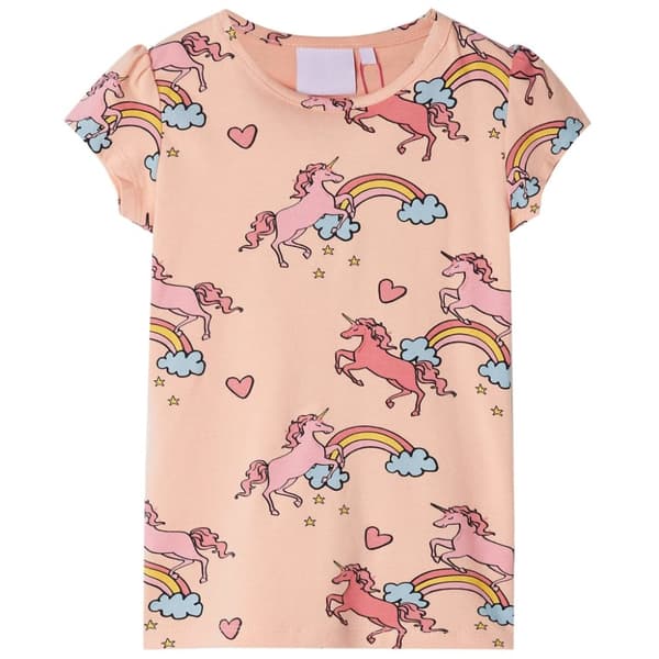 Barnpyjamas med korta ärmar ljus orange 128