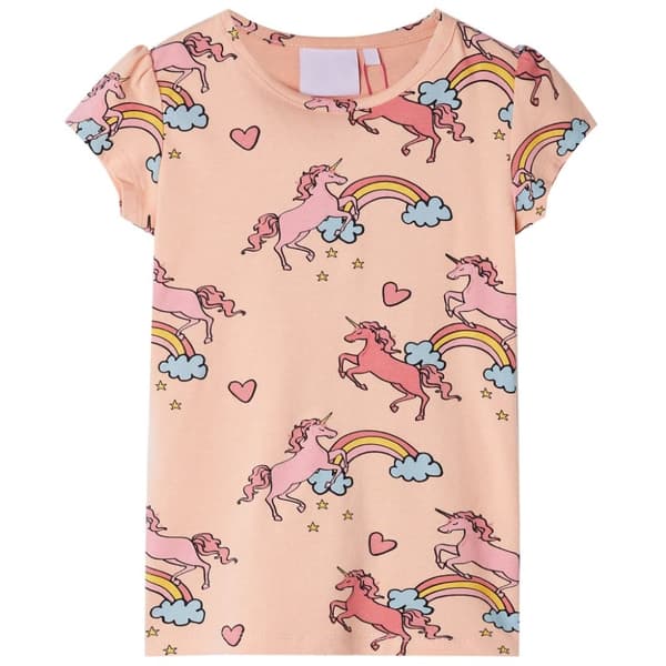 Barnpyjamas med korta ärmar ljus orange 92