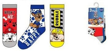 Paw Patrol Barnstrumpor / Strumpor för Barn - 3-Pack