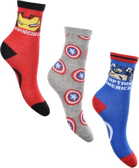 Avengers Barnstrumpor / Strumpor för Barn - 3-Pack