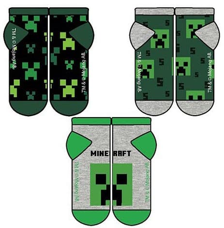 Minecraft Barnstrumpor / Strumpor för Barn - 3-Pack
