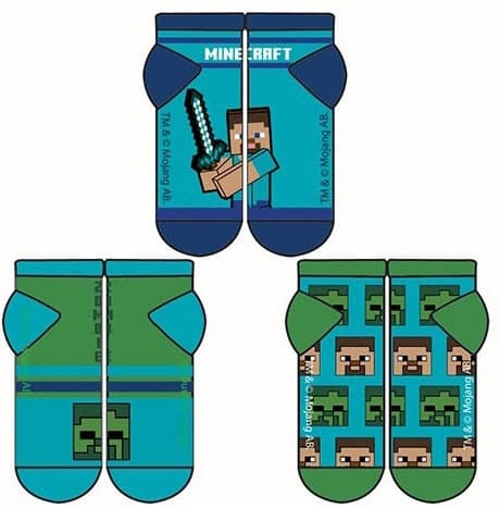 Minecraft Barnstrumpor / Strumpor för Barn - 3-Pack