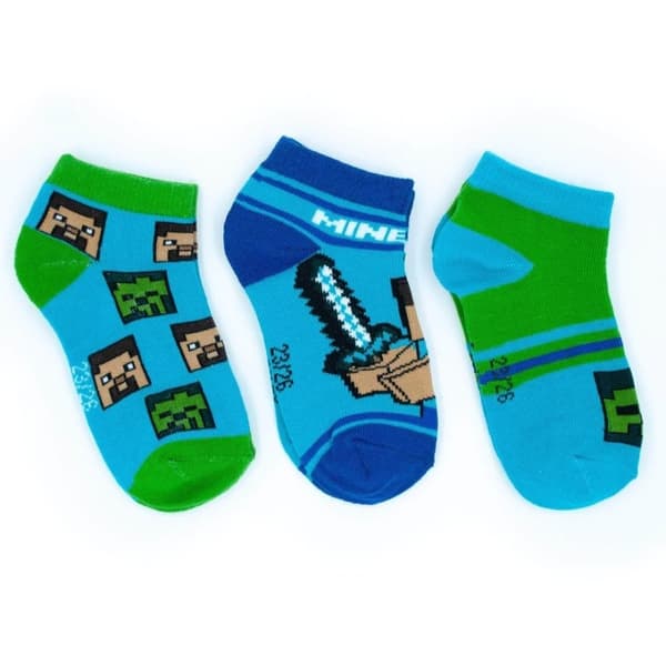 Minecraft Barnstrumpor / Strumpor för Barn - 3-Pack
